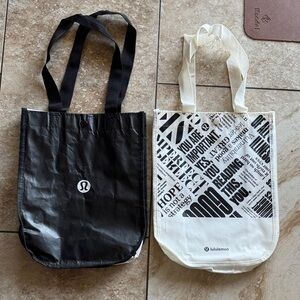 lululemon athletica Black and White Tote Bags